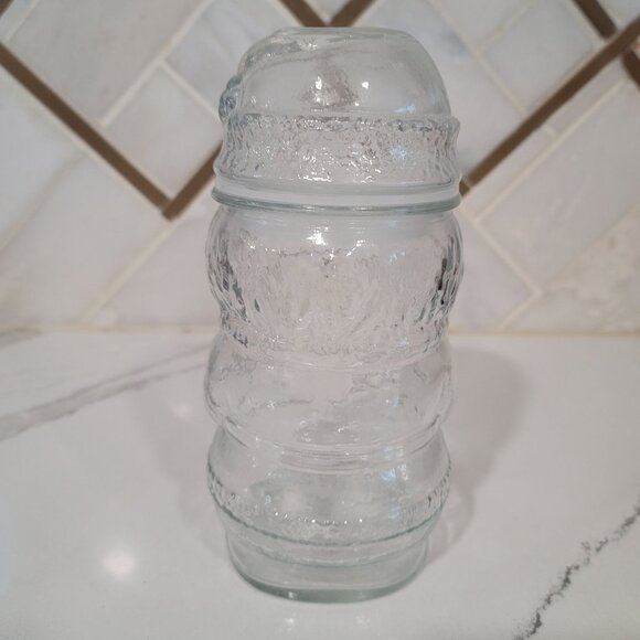 Vintage Santa Claus Clear Glass Canister Jar Container Kitchen Storage candy - Picture 2 of 6